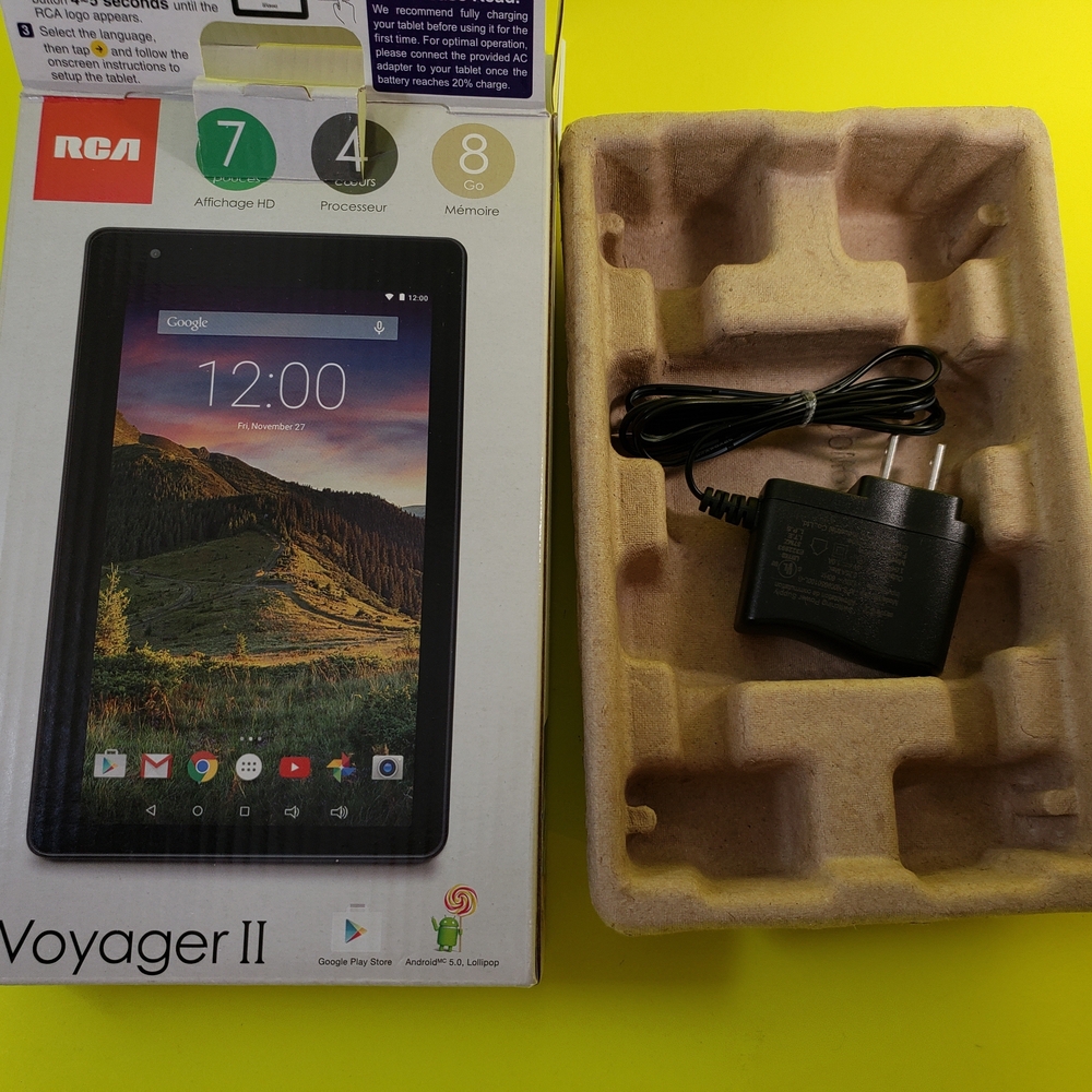 RCA Voyager II Black Tablet and Keyboard Bkack Carry Case